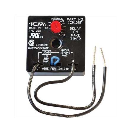 Icm Controls Time Swtch 10Minadjdelay/Make 6"Wireterm ICM102F