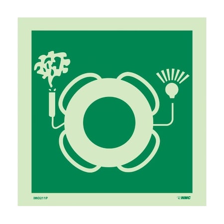 Nmc Symbol Life Buoy With Light And Smoke Imo Label, IMO211P IMO211P