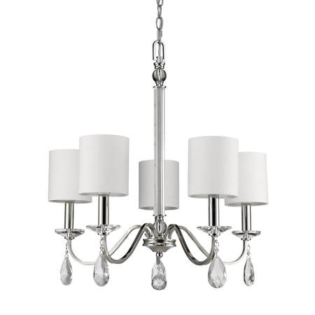 ACCLAIM LIGHTING Lily 5-Light Chandelier Polished Nickel IN11052PN