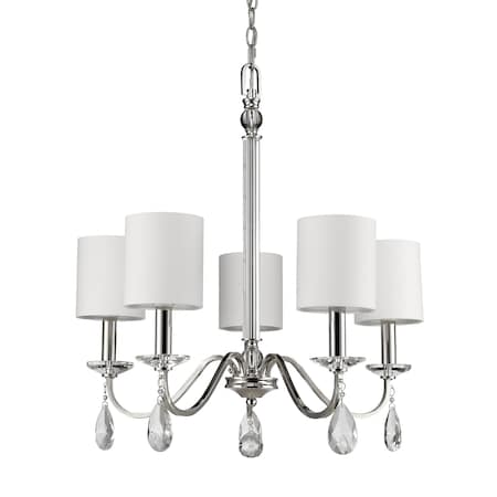 Acclaim Lighting Lily 5-Light Chandelier Polished Nickel IN11052PN