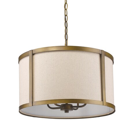 Acclaim Lighting Jessica 4-Light Pendant Raw Brass IN11140RB
