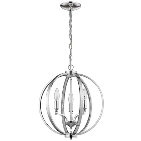 Acclaim Lighting Nevaeh 3-Light Pendant Chrome IN11336CH
