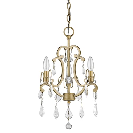 Acclaim Lighting Claire 3-Light Convertible Chandelier IN11355AG