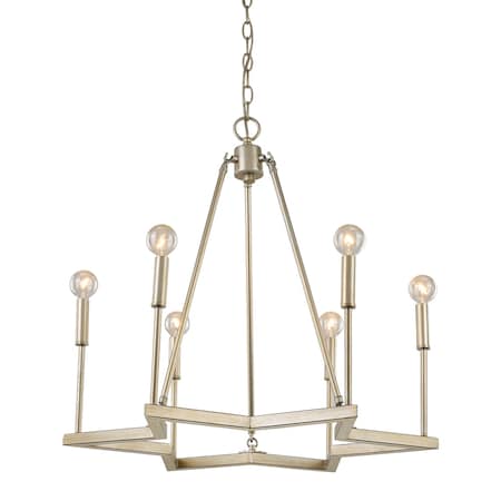 Acclaim Lighting Reagan 6-Light Chandelier Washed Gold IN11395WG
