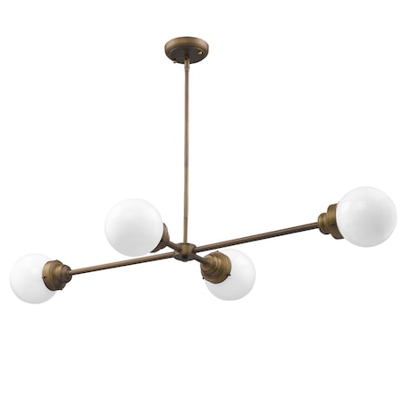 Acclaim Lighting Portsmith 4-Light Pendant Raw Brass IN21222RB