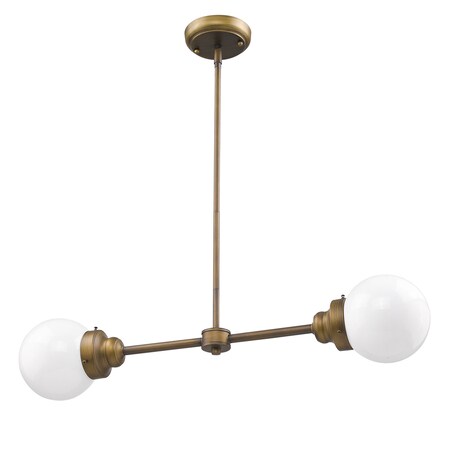 Acclaim Lighting Portsmith 2-Light Pendant Raw Brass IN21224RB