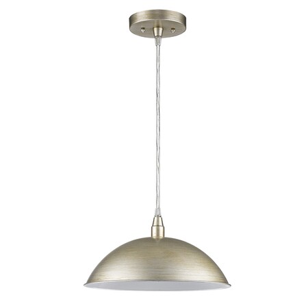 Acclaim Lighting Layla 1-Light Bowl Pendant Washed Gold, Height: 4-1/4" IN31451WG