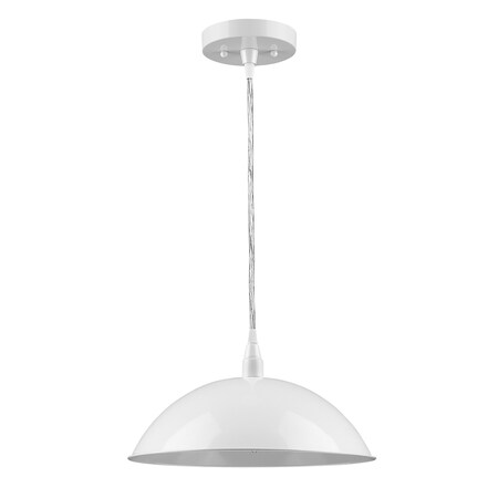 Acclaim Lighting Layla 1-Light Bowl Pendant White, Height: 4-1/4" IN31451WH