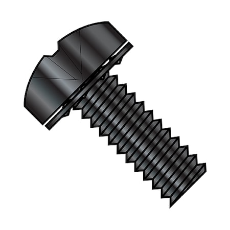 Zoro Select #4-40 x 1/2 in Phillips Pan Machine Screw, Black Oxide Steel, 10000 PK 0408IPPB