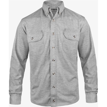 Lakeland High Performance FR Knit Button Up, Gray ISHAT06-4X