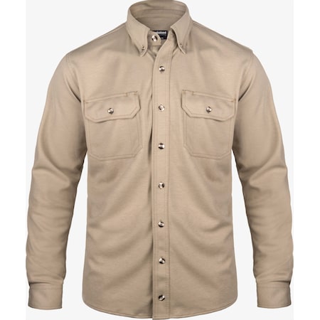 Lakeland High Performance FR Knit Button Up, Khak ISHAT20-SM