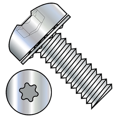 ZORO SELECT 0206ITP #2-56 x 3/8 in Torx Pan Machine Screw