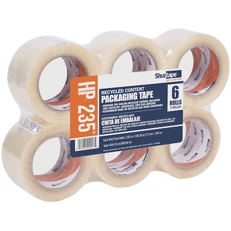 Shurtape Clear, 4.586IN L, 4 PK HP 235