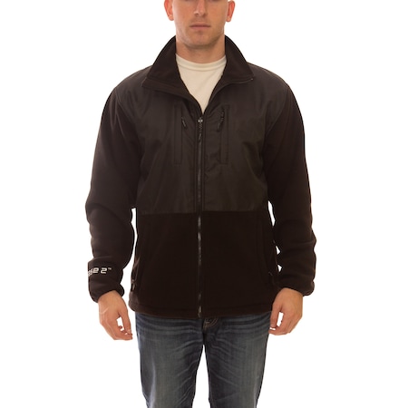 Tingley Jacket, Polyester, Zipper Front, Black, L J73013