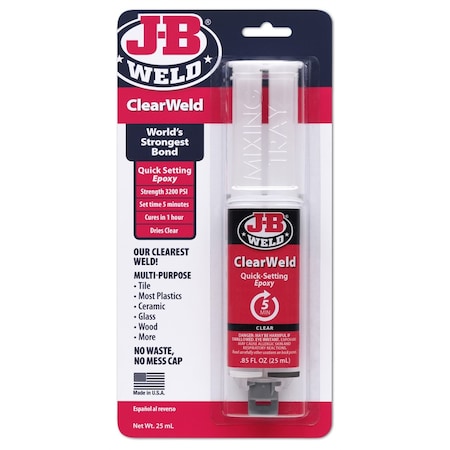J-B Weld Clearweld Syringe, 25Ml, 50112 JBW50112