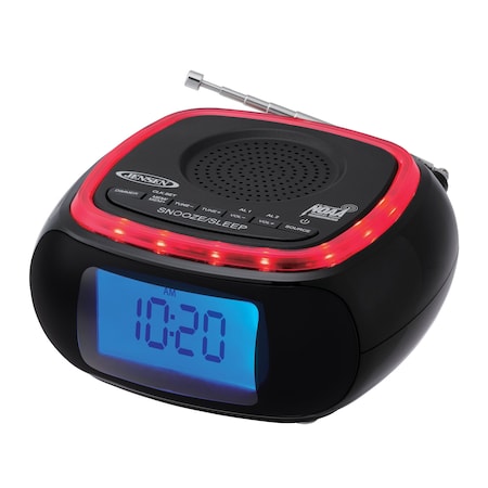 Jensen AM/FM Weather Band Clock Radio JEP-725