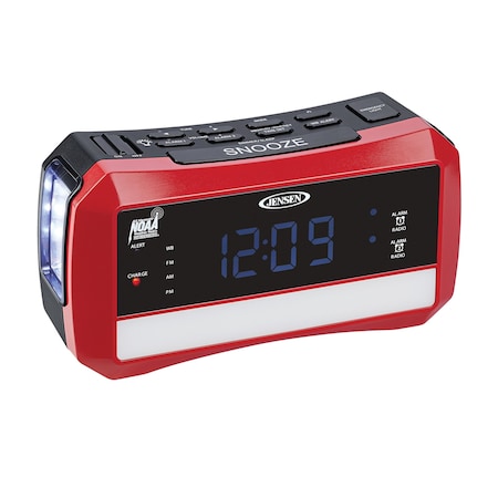 Jensen AM/FM Weather Band Clock Radio JEP-775