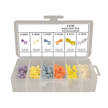 Disco Import Door Rod End Assortment, 52 PCS 8196