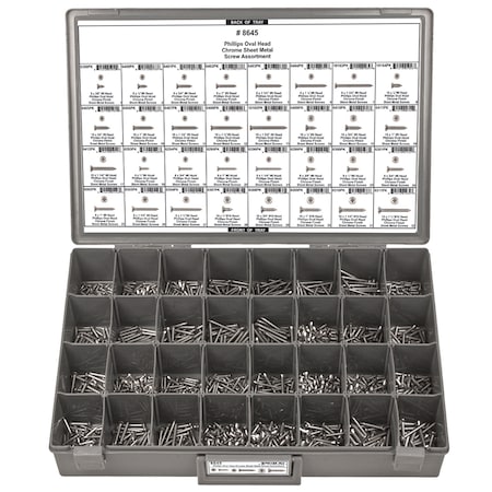 Disco Philips Sheet Metal Screw Assrt, 1510 PCS 8645