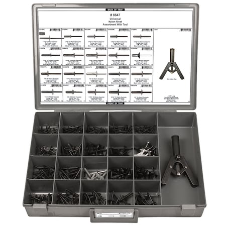 Disco Thin Sheet Nutsert Assortment, 195 PCS 8647