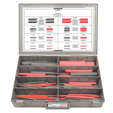 Disco Heat Shrink Tube Assrt, Dual Wall, 74 pcs. 8680