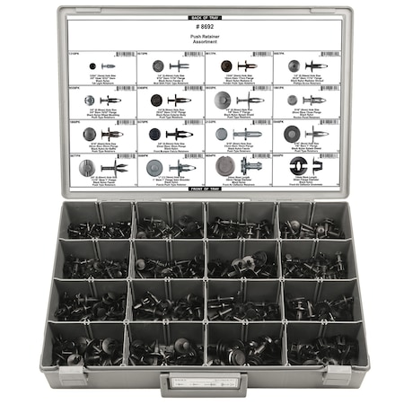 Disco Push Retainer Assortment, 345 pcs. 8692