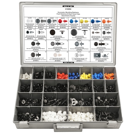 Disco Toyota Retainer Assortment, 560 pcs. 8694