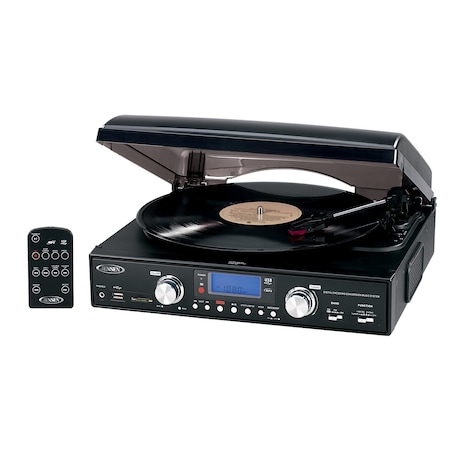 Jensen Turntable with MP3 Encoding and Radio JTA-460P