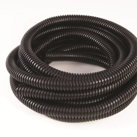 The Best Connection Split convoluted Tubing, 2:1 I.D. Shrink Ratio, Black, 5 ft JTT4307F