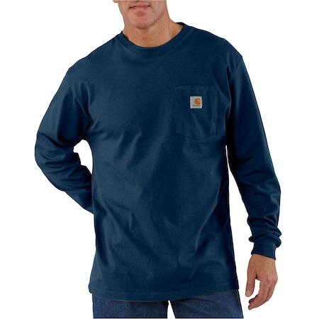 Carhartt TK0126 M Loose Fit HW LS Pocket T-Shirt K126-NVY