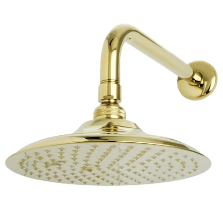 Kingston Brass Shower Head, Polished Brass, Wall Mount K136A2CK
