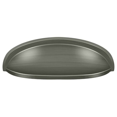 Deltana Elongated Shell Pull 4-1/2" Antique Nickel K407U15A