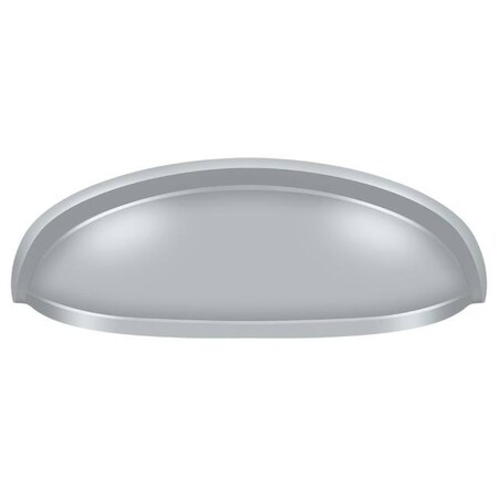 Deltana Elongated Shell Pull 4-1/2" Satin Chrome K407U26D