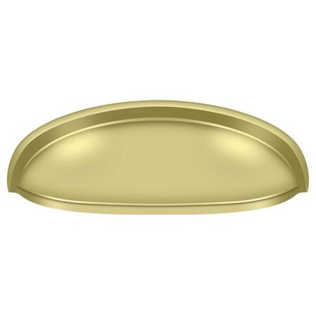 Deltana Elongated Shell Pull 4-1/2" Bright Brass K407U3