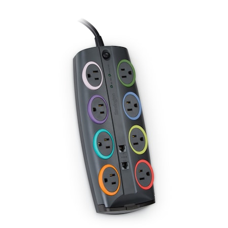 Kensington Plug Adapter, Surge, Smart, 8 Outlet(s) 8 ft. K62690NA