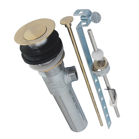 Kingston Brass Bathroom Sink Brass Pop-Up Drain with Overflow, 1-1/4" Pipe Dia., Brass KB1002