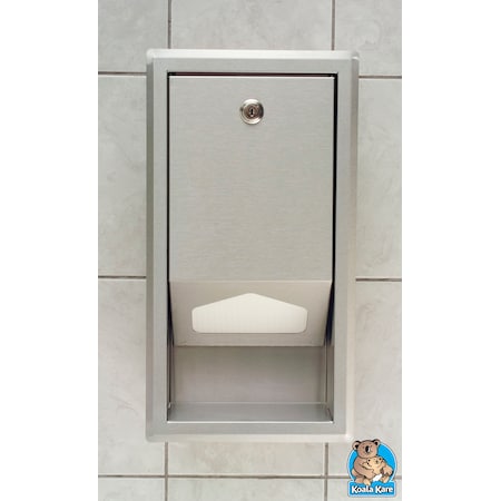 Koala Kare Recessed Liner Dispenser, Stainless Steel KB134-SSLD