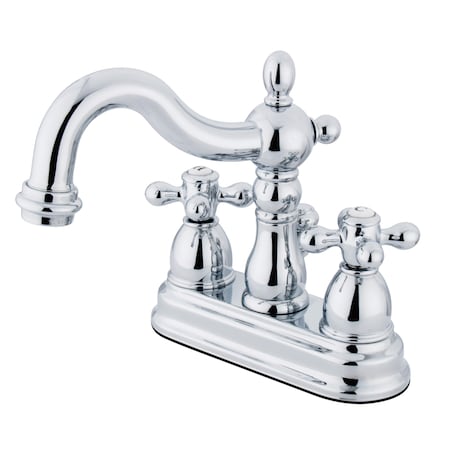 Heritage Dual Handle KB1601AX 4" Centerset Lavatory Faucet wi, 4" Mount, Polished chrome 3 Hole KB1601AX
