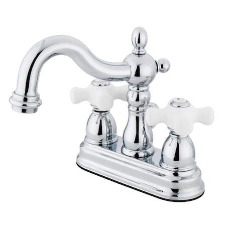 Heritage Dual Handle KB1601PX 4" Centerset Lavatory Faucet wi, 4" Mount, Polished chrome 3 Hole KB1601PX