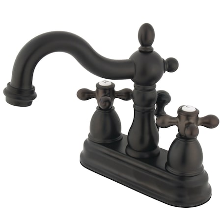 Heritage Dual Handle KB1605AX 4" Centerset Lavatory Faucet wi, 4" Mount, Oil Rubbed Bronze 3 Hole KB1605AX