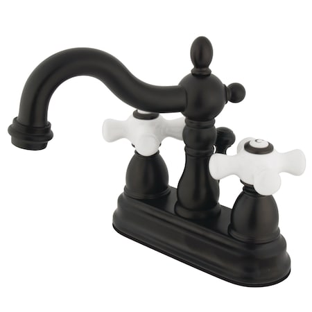 Heritage Dual Handle KB1605PX 4" Centerset Lavatory Faucet wi, 4" Mount, Oil Rubbed Bronze 3 Hole KB1605PX