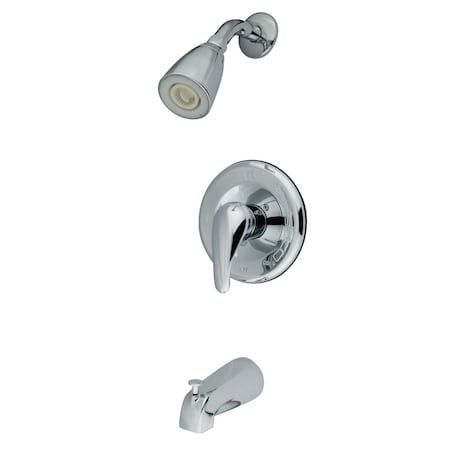 Kingston Brass Tub and Shower Faucet, Polished Chrome, Wall Mount KB1631LL