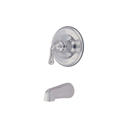 Kingston Brass Tub and Shower Faucet, Standard, 2, Wall Mount, Polished Chrome KB1631TO