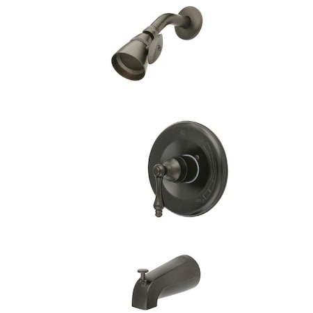 Kingston Brass Tub and Shower Faucet, Oil Rubbed Bronze, Wall Mount KB1635AL
