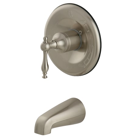 Kingston Brass Tub and Shower Faucet, Standard, 2, Wall Mount, Brushed Nickel KB1638NLTO