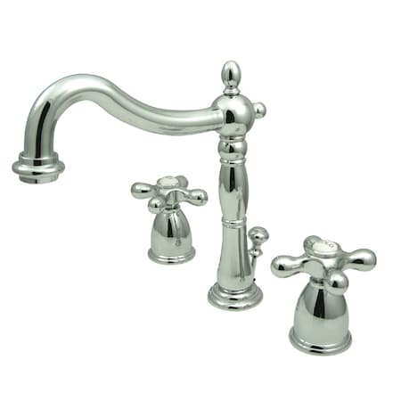 Heritage Dual Handle KB1971AX 8" Widespread Lavatory Faucet w, 8" to 16" Mount, Polished chrome 3 Hole KB1971AX