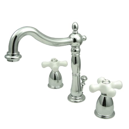 Heritage Dual Handle KB1971PX 8" Widespread Lavatory Faucet w, 8" to 16" Mount, Polished chrome 3 Hole KB1971PX