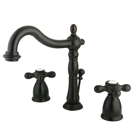 Heritage Dual Handle KB1975AX 8" Widespread Lavatory Faucet w, 8" to 16" Mount, Oil Rubbed Bronze 3 Hole KB1975AX