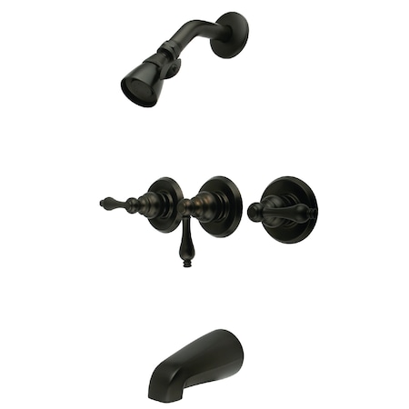 Kingston Brass Tub and Shower Faucet, Oil Rubbed Bronze, Wall Mount KB235AL
