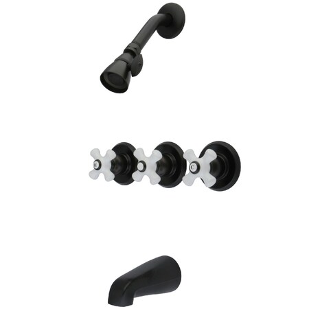 Kingston Brass Tub and Shower Faucet, Oil Rubbed Bronze, Wall Mount KB235PX
